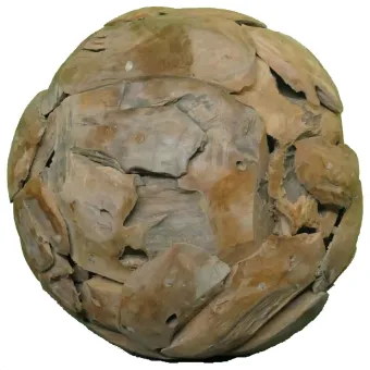 Teakkugel, Durchmesser ca. 30 cm. Hergestellt aus Teakwurzel (Plantage) 